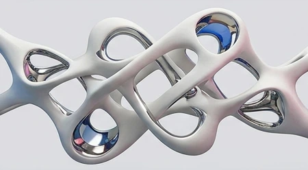 Layered iridescent glass toroid