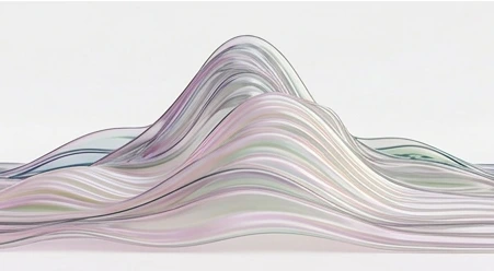 Finely ridged pink glass toroid