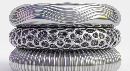 Linked translucent glass loops