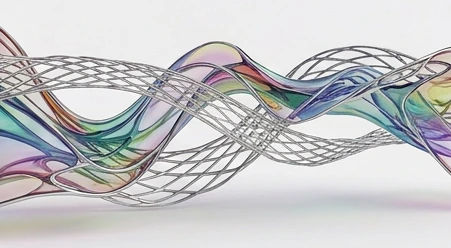 Interlaced iridescent loop membranes