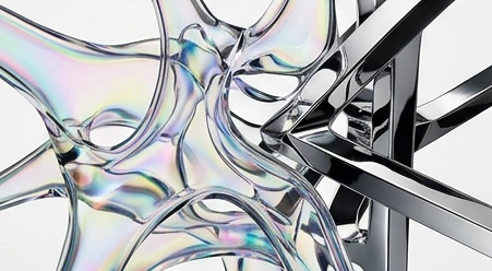 Glass shell around a biomorphic lattice