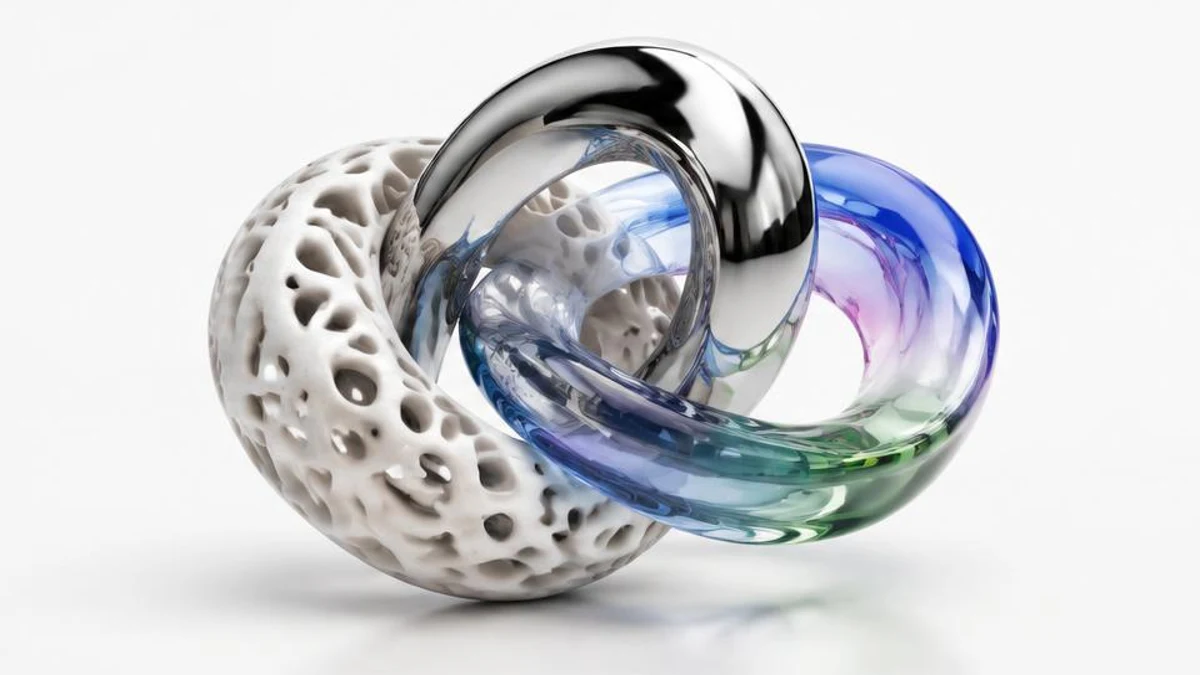 Abstract glass and chrome sculpture representing How should responsibilities be divided between the platform, agency and client